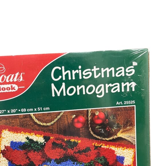 J & P Coats Christmas Monogram Latch Hook Kit Art 25525 -‎ Sealed - Picture 8 of 8